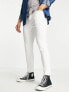 Фото #1 товара Topman stretch tapered jeans in white