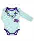 ფოტო #2 პროდუქტის Baby Girls Fancy Jewels Bodysuit, Pants and Socks, 3 Piece Set