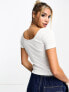 Фото #3 товара Champion Reverse Weave premium ribbed cropped top in white