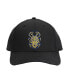 ფოტო #1 პროდუქტის Men's Blue Beetle Scarab Logo Black Elite Flex Precurve Snapback Hat