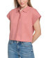 Women's Extended-Shoulder Covered-Placket Top