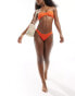 Фото #6 товара ASOS DESIGN shirred shaped bandeau bikini top in orange