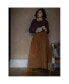 ფოტო #3 პროდუქტის Women's Wide-legged Cotton Corduroy Culotte