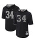 Фото #1 товара Men's Bo Jackson Black Los Angeles Raiders Retired Player Mesh Name and Number Hoodie T-shirt