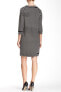 Фото #2 товара Max Studio Womens Casual Black/Ivory 3/4 Sleeve Striped Shift Dress Size X-Small