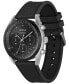 ფოტო #2 პროდუქტის Men's Top Quartz Fashion Chronograph Black Silicone Black Fabric Watch 44mm