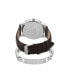 ფოტო #3 პროდუქტის Men's Analog Brown Polyurethane Strap Watch, 44mm and Bracelet Set