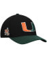 Фото #1 товара Men's Black, Green Miami Hurricanes Two-Tone Reflex Hybrid Tech Flex Hat