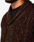 Фото #4 товара Men's Shawl Collar Cable Knit Cardigan