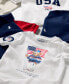 Фото #5 товара Baby Boys Team USA Jersey T-Shirt & Fleece Shorts, 2 Piece Set