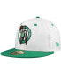 Фото #2 товара Men's White/Kelly Green Boston Celtics Throwback 2Tone 59FIFTY Fitted Hat
