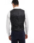 ASOS DESIGN double breasted skinny suit waistcoat in navy Синий, Chest 44 Regular - фото #4