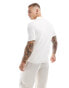 Superdry Short sleeve knitted polo shirt in off white Белый, XXXL - EU 54-56 - фото #3