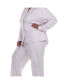 Фото #12 товара Пижама White Mark plus Size 3-Piece Pajama Set