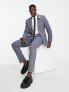 Фото #5 товара Selected Homme slim fit suit trouser in grey blue check