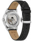 ფოტო #3 პროდუქტის Men's Frank Sinatra Summer Wind Automatic Black Leather Strap Watch 40mm