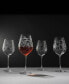 Geo White Wine Glass with Geometric Shape Design, 4 Piece