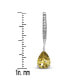 ფოტო #2 პროდუქტის Elegant Sterling Silver Dangling Pear-Shaped Cubic Zirconia Earrings