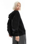 Фото #3 товара Weekday Essence zip hoodie in black