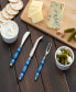 Jubilee Cheese Knife, Spreader and Fork Set - Shades of Denim