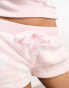 Фото #3 товара Boux Avenue heart plush top and short lounge set in baby pink