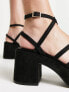 Фото #3 товара ASOS DESIGN Hoxton chunky mid platforms sandals in black