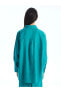 Фото #5 товара LCW Modest Düz Uzun Kollu Oversize Keten Kadın Gömlek Tunik