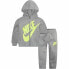 Фото #1 товара Спортивный костюм для девочек Nike Ensemble Светло-серый