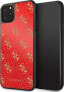 Guess Guess GUHCN654GGPRE iPhone 11 Pro Max czerwony/red hard case 4G Double Layer Glitter uniwersalny