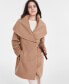 Фото #1 товара Women's Belted Hooded Shawl Wrap Coat