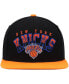 Фото #3 товара Men's Black and Orange New York Knicks Gradient Wordmark Snapback Hat