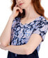 Petite Delicate Etch Floral Top, Created for Macy's