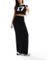 Фото #2 товара ASOS DESIGN ribbed maxi skirt with side split in black