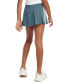 ფოტო #2 პროდუქტის Big Girls Detached Waistband 3-Stripes Pleated Stretch Woven Skort