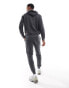 DTT overhead hoodie & jogger tracksuit set in washed black