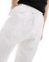 Pull&Bear wide leg casual trouser in ecru XS - фото #4