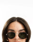 AIRE cygnus round sunglasses in black/gold