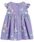 Фото #13 товара Baby Metallic Stripe Floral Print Dress 3M