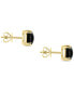 ფოტო #4 პროდუქტის EFFY® Onyx Stud Earrings in 14k Gold