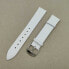 Leather smooth strap - White