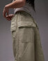 Topshop balloon parachute linen trouser in sage Salbei, L - EU 44 - фото #4