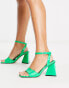 Topshop Remi two part block heel in green grün, 38 - фото #1