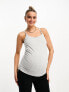 Threadbare Maternity 2 pack nursing cami vest top in black and grey