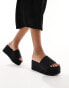 Фото #1 товара South Beach platform espadrille mules sandals in black