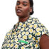 Women's Nylon Packable Yellow Poppy Short Sleeve Hooded Vest - DVF 2X