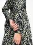 JDY Tall belted midi shirt dress In abstract animal print