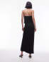 Topshop Co-ord Jacquard mid-rise bias maxi skirt in black