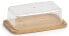 Фото #1 товара Столовая посуда Zeller Масленка с бамбуковой доской, 19 x 12 см