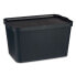 Storage Box with Lid Anthracite Plastic 24 L 29,3 x 24,5 x 45 cm (6 Units)