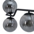 Ceiling Light 100 x 15 x 30 cm Crystal Black Metal